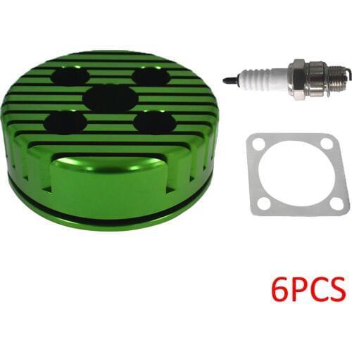 Pouvoir 6 PCS 45mm GREEN CNC Cylinder Head For Racing 66cc 80cc Engine Motorized Bicycle Bike