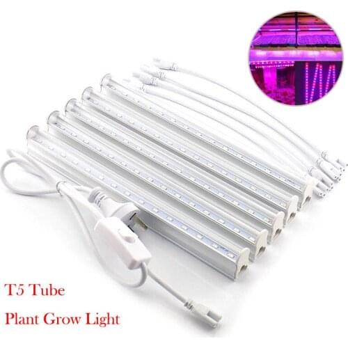 6W-30W Plant Grow Light T5 Tube LED For Indoor Greenhouse Hydroponic System Lamp Tent Flower Plants Growth With Switch