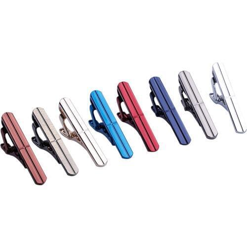 7Pcs/Lot Mens Stainless Steel Exquisite GQ Cross Classic Tie Bar Clip for Narrow Skinny Necktie, 1.5 Inch