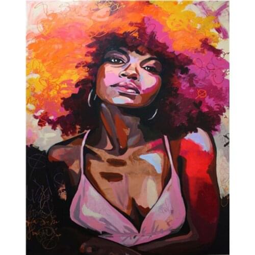 Abstract Embroidery Mosaic Craft Women Portrait Diamond Painting Kits Bead Picture Wall Paper Rhinestones Drawing Christmas Gift