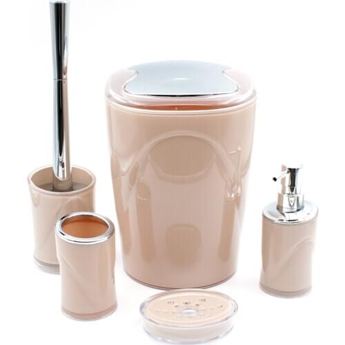 Acrylic 5 Piece Bathroom Set Multicolored