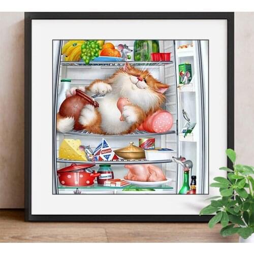 Diamond Painting Full Square Cat Diamond Embroidery Cartoon Diamond Mosaic Picture Of Rhinestones Handmade Decor Home