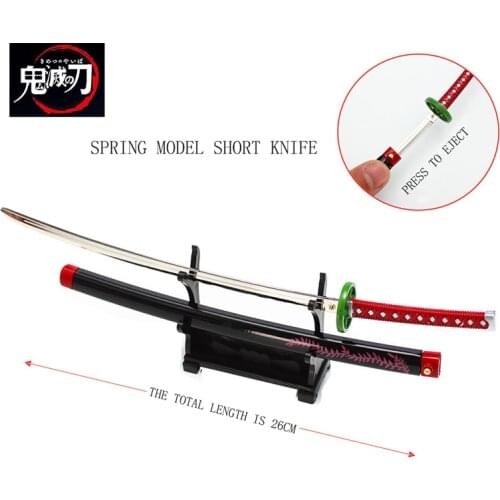 Demon Killer Series Alloy Model Sword Animation Prototype 1:5agatsuma Zenitsu 26cm Samurai Ninja Knife Childrens Toys