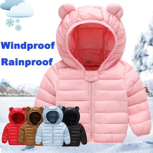 2020 Baby Down Jacket Coat Baby Girls Boys Parka Kids Jacket Hood Winter Children Jacket Spring Fall Toddler Outerwear 1-12 Year