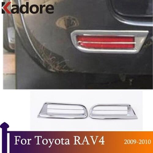 For Toyota RAV4 RAV 4 2009 2010 ABS Chrome Rear Foglight Fog Light Cover Trim Car Protect Exterior Accessories Sticker