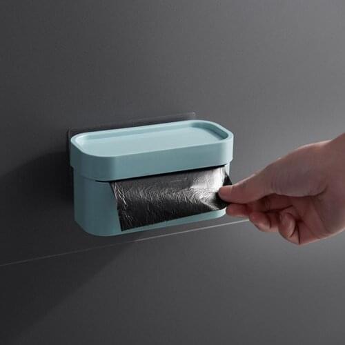 Home Wall Mount Garbage Organizer Rubbish Bag Traceless Drawing Storage Box Kitchen Room Tableware For Kitchen Organizer