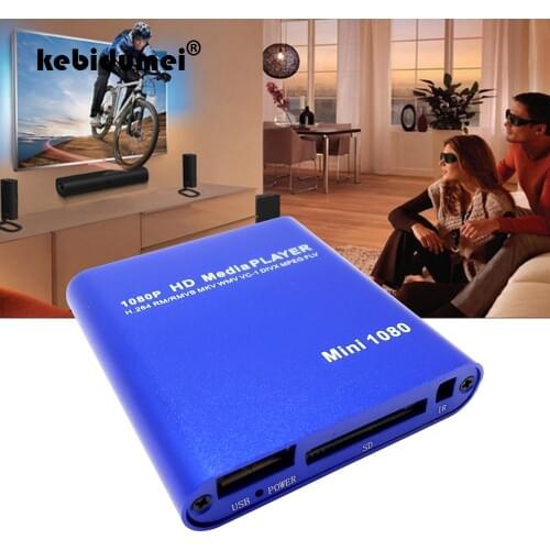 HD 1080P Full USB External Multimedia Player With HDMI-compatible Interface SD Media TV Box For MKV H.264 RMVB WMV EU US Plug