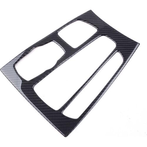 Gear Shift Box Panel Decoration Cover Frame Carbon Fiber Texture Black Trim Fit For BMW X5 X6 F15 F16 2014 2015 2016 2017 2018