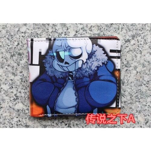 Anime Games Undertale King/Yuri on Ice Synthetic Leather Wallet With Button Men Women Card Holder Purse