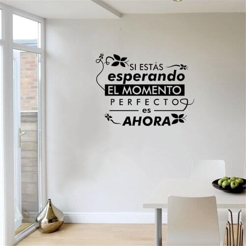 Spanish Quote Phrase Wall Stickers Proverb Wall Decals For Home Decoration Frase Wallpaper Poster Vinyl Mural RU4011
