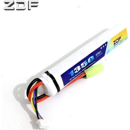 ZDF New 3S Lipo Battery 11.1V 1350mAh 25C 50C for RC Airsoft Gun Model Helicopter Airplane Quadcopter