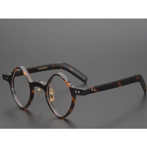 Japanese Handmade Small Size Acetate Myopia Eyeglasses Vintage Women Optical Eyewear Frame Prescription Computer Glasses Men