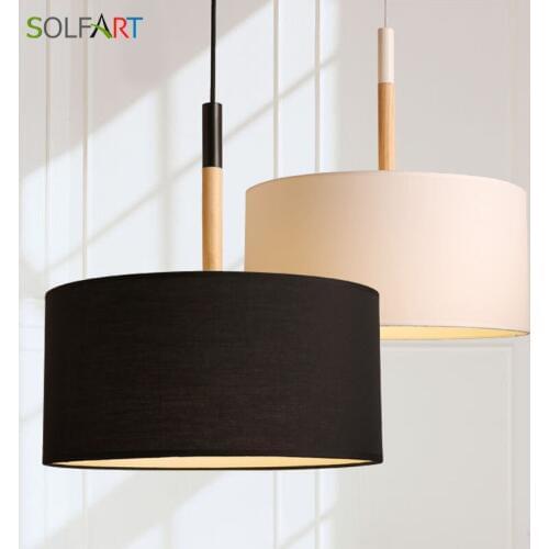 Luminaria Pendant Lamp Home Table for Room Dining Loft Pendant Lights Cloth and Iron art Simple Style Hanglamp