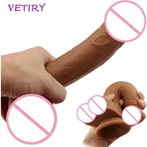 Skin Feeling Realistic Dildo Soft Material Huge Big Penis With Suction Cup Sex Toys for Woman Strapon Female Masturbation