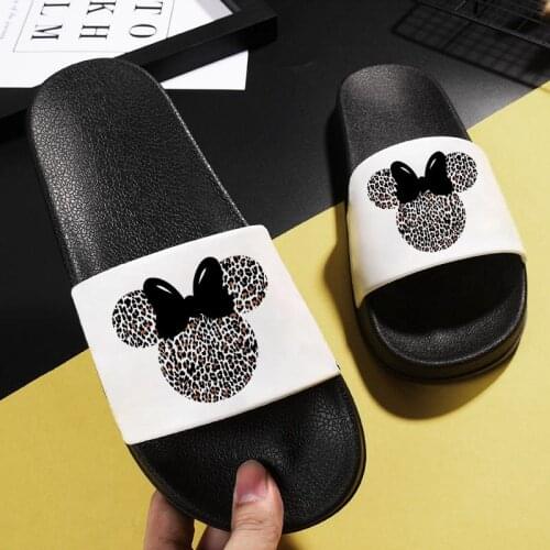 Cute mouse head print Sandals 2021 Women Summer Beach Open Toe Flip Flops for Female leisure fashion womens shoes