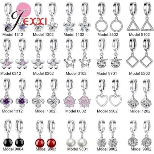 New Statement Women 925 Sterling Silver Eardrop Jewelry Flower Drop Earrings Korean Trend Party Bijoux Birthday Gift