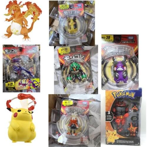 TOMY Pokemon MS34 MS33 ML25 MS36 Froakie Grookey Raboot Doll Toy Anime Pocket Monsters Action Figure Model Toys Collection Gift