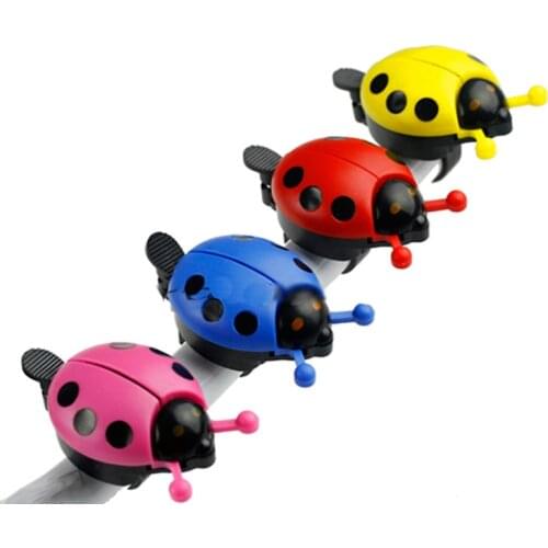 Bicycle Bike Bell Aluminum Alloy Ladybug Loud Crisp Clear Sound MTB Mountain Bike Bell for Kids Adults Cycling Accessories