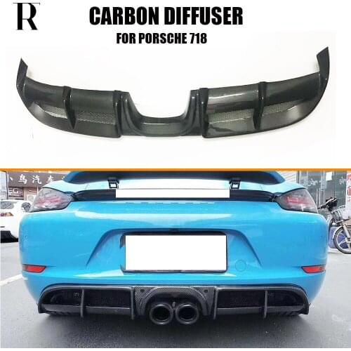 718 Carbon Fiber Rear Bumper Diffuser for Porsche 718 Boxster & Cayman 2016 UP