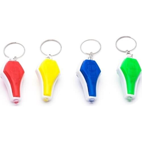 1PC Mini UV Keychain LED Key Ring Flash Flashlight Torch Anti Blue Light Test Lamp For Glasses Random Color