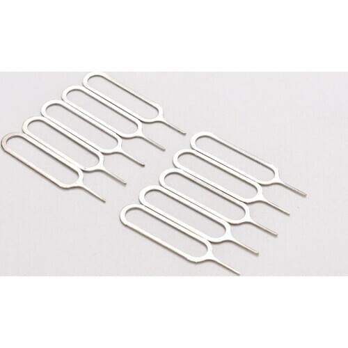 10pcs/set Sim Card Tray Removal Eject Pin Key Tool Stainless Steel Needle For Huawei For IPhone IPad Samsung