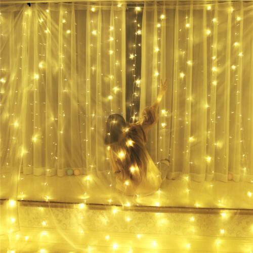 150 LED 3M X 1.5M USB Power 8 Modes Window Curtain Light String Wedding Party Garden Bedroom Outdoor Indoor Wall Decorations
