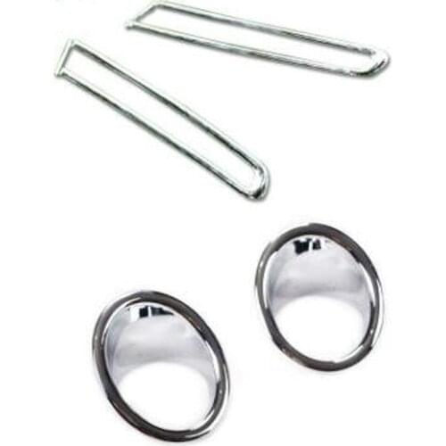 For Ford Explorer 2011-2014 2PCS ABS Chrome Car Front & Rear Headlight Fog Light Lamp Cover Trims Car Styling Auto Accessories