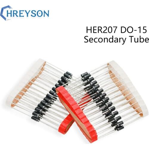 20Pcs 2A 800V Fast Recovery Rectifier Diode HER208 HER204 HER207 HER203 HER202 HER205 Kit Sets Electronics Components DO-15