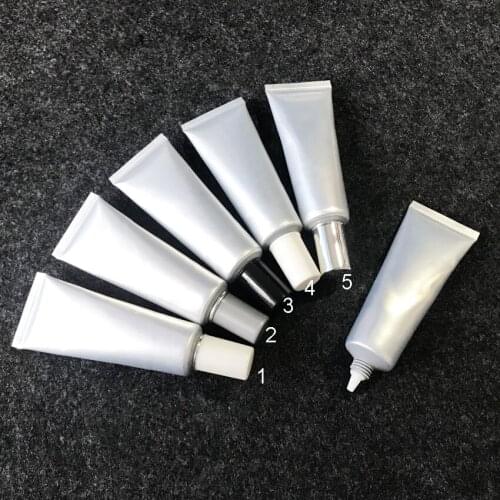 300pcs 30ml/g High Class Empty Silver Eye Cream Storage Tube, Cosmetic Soft Hose Containers,Squeeze Skin Care Cream Soft Tube