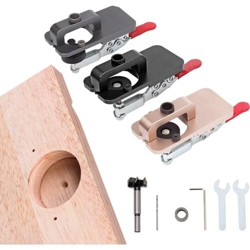 35mm Hinge Boring Jig Cabinet Hinge Drilling Hole Puncher Woodworking Drill Guide Locator For Door Concealed Installation