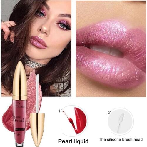 5ml Lip Gloss Non-Stick Multifunctional Rich Color Pearl Shining Stars Matte Glitter Liquid Lip Gloss for Cosmetic