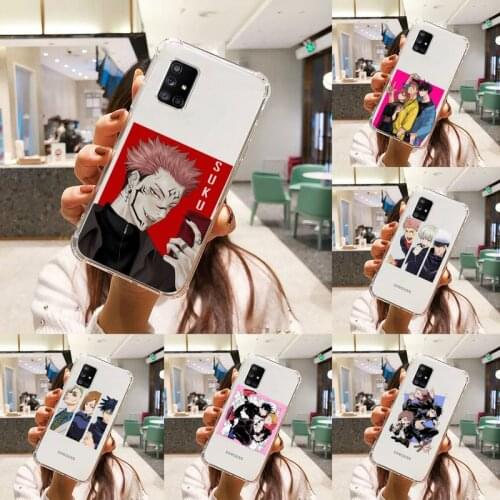 Anime Jujutsu Kaisen Phone Case Transparent For Samsung S A M J 21 20 50 30 60 5 7 51 71 90 11 10 J710 e p PLUS Prime 5G