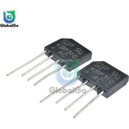 5pcs/Lot 2A 3A 600V 1000V Diy Electronic Diode Bridge Rectifier 4PIN SIP-4 KBP210-1000V/2A KBP206-600V/2A KBP310-1000V/3A