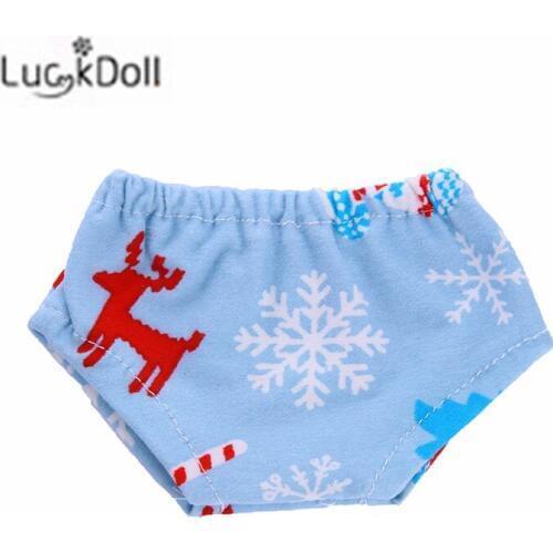 LUCKDOLL New Print Underwear Fit 18 Inch American 43cm Baby Doll Clothes Accessories,Girls Toys,Generation,Birthday Gift