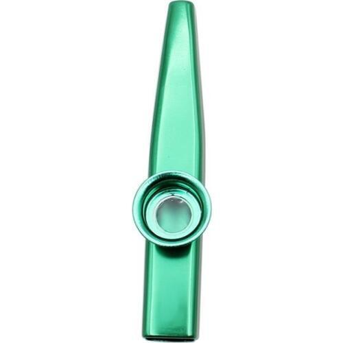 Kazoo Aluminum alloy Metal with 5 pcs Gifts Flute Diaphragm for Children Music-lovers-green