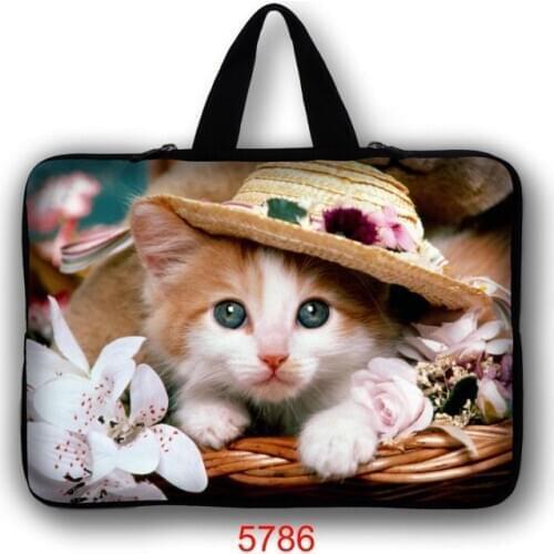 Lovely Cat Laptop Sleeve Bag For macbook pro 13 15 16 Air 13 15 New Retina 11 12 13 15 Cover Notebook Handbag 14 13.3 15.4 15.6