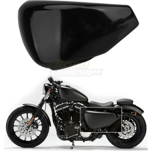 Motorcycle Black Left Side Battery Cover For Harley Sportster XL Iron 883 1200 Custom Forty Eight 2004-2013
