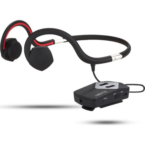 Bonein BN803 Bone Conduction Headphone IP55 Waterproof Multifunctional Wired Headset 7 Adjustable Volume Sound Pickup Earphone