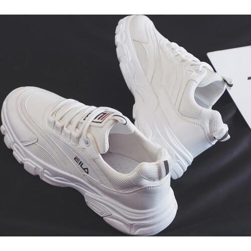 2020 New Ins Dad Tide Shoes Korean Version Trendy Summer breathable Little White Mens Shoes All-match Leisure Motion Board Shoe