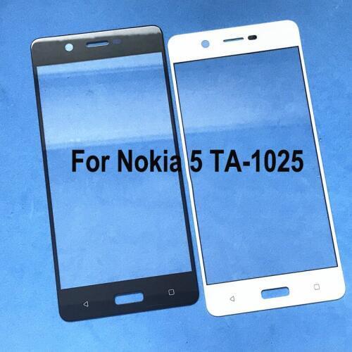 New For Nokia 5 Nokia5 TA-1025 Front Outer Glass Lens Touch Screen Panel Cover Front Screen Replacement Without Flex