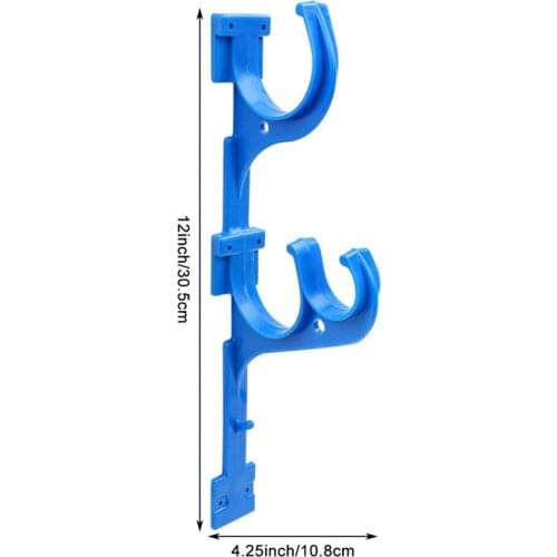Pool Pole Hanger Plastic Holder Set Swimming Pool Holder with Screws Perfect Hooks for Garden Tools Telescoping Poles