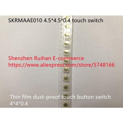 Original new 100% SKRMAAE010 4.5*4.5*0.4 thin film dust-proof touch button switch 4*4*0.4