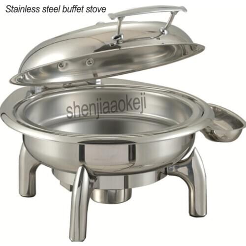 220v 400w Stainless steel buffet stove Electric heating round Buffet stove Restaurant food Insulation furnace Hotel tableware