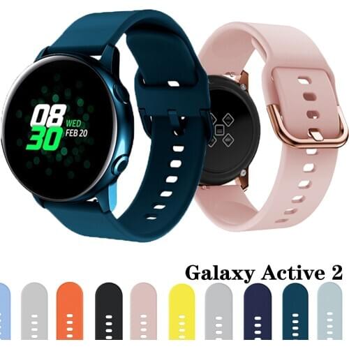 Softs Silicone Watchband For Samsung Galaxy Watch 3 Strap 41mm/Active 2 42mm Gear S3 Bracelet For Huawei GT 2/2e 20mm Watch Band