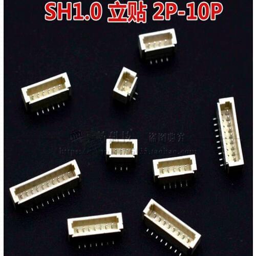 SH1.0 Lay-up 1.0mm Pitch Connector 2P/3P/4P/5P/6P/7P/8P~10P Plug and Socket