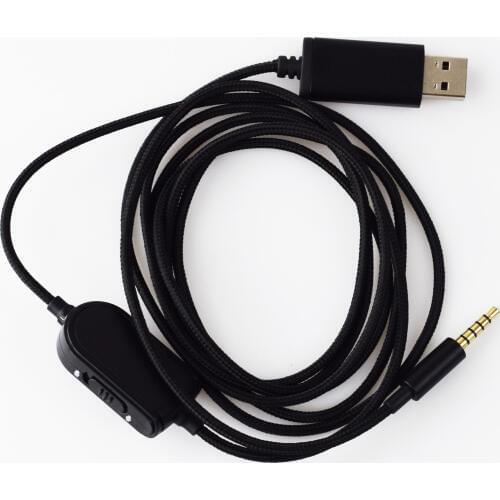 USB Replacement Audio Cable for Logitech Astro A10 A40 Headphones Microphone Volume Control Compatible Windows 10