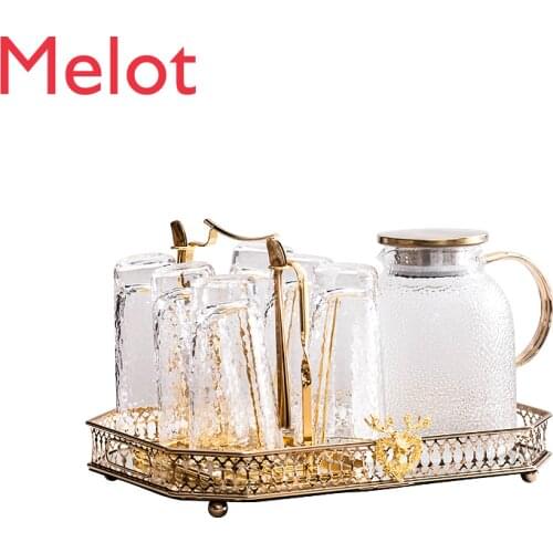 Light Luxury Afternoon Flower Tea Set Fruit Teapot Set Nordic Flower Tea Cup Heating Teapot Household Glass High Temperature