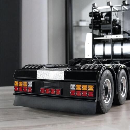 LED Square Rear Signal Light Set W/ Rear Bumper for Tamiya All 1/14 Man Scania R620 R470 RC DIY Modified Car Accessories