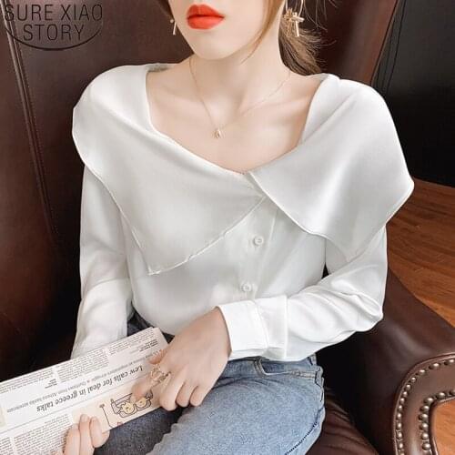 French Chic Long Sleeve Top Women Tops 2021 Autumn New Shirt Office Lady Sweet Hong Kong Style Chiffon Blouse Blusa Mujer 16327