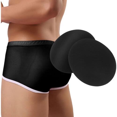 1Pair Mens Rear Enhancing Butt Pads Removable Foam Contour Hip Sponge Buttock Pads for Underwear Patches Enhancer Insert Padding